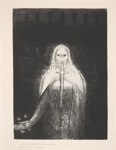 Tenía las siete estrellas en la mano derecha...", ilustración de la serie "Apocalipsis de San Juan". de Odilon Redon