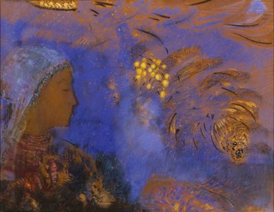 Cabeza de una mujer de Odilon Redon