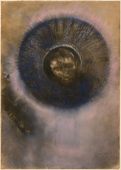 Cabeza dentro de una aureola de Odilon Redon