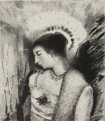 Aquí está la Buena Diosa, la Madre Ideana de las Montañas, placa 15 de 24 de Odilon Redon