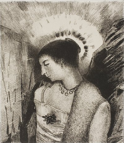 Aquí está la Buena Diosa, la Madre Ideana de las Montañas, placa 15 de 24 de Odilon Redon