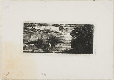 Jinete bajo un cielo tormentoso de Odilon Redon
