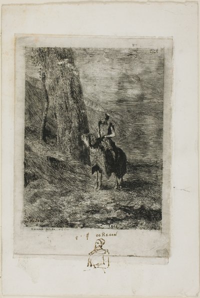 Jinete esperando de Odilon Redon