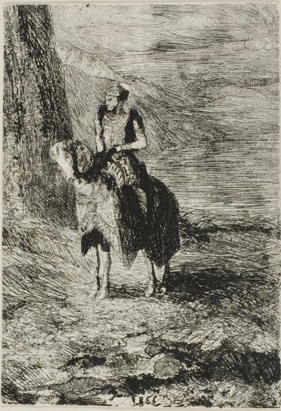 Jinete esperando de Odilon Redon