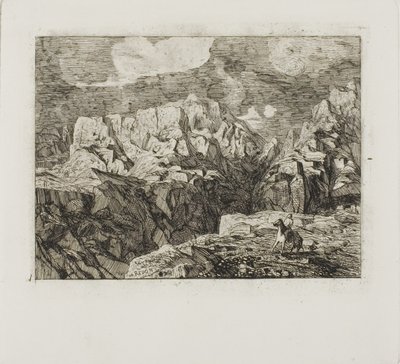 Jinete en las montañas de Odilon Redon