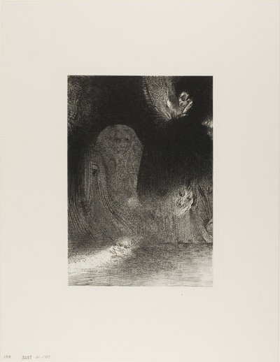 A Veces He Visto en el Cielo Lo Que Parecían Formas de Espíritus, lámina 21 de 24 de Odilon Redon