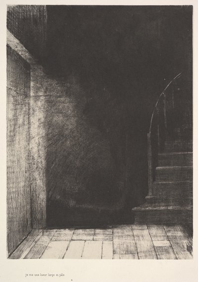 Vi un destello de luz, grande y pálido de Odilon Redon