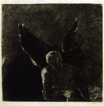 Ilustración de Odilon Redon para "Les Fleurs du Mal" de Baudelaire. 1891. de Odilon Redon