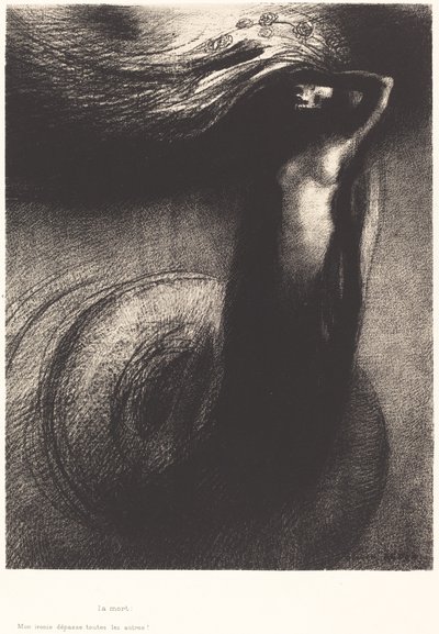La Muerte: ¡Mi ironía supera a todas las demás! de Odilon Redon