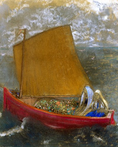 La vela amarilla (The Yellow Sail) de Odilon Redon