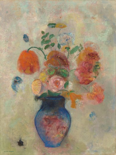 Gran jarrón con flores de Odilon Redon