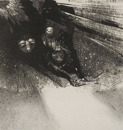 Larvas tan sin sangre y tan horribles, lámina 5 de 6 de Odilon Redon