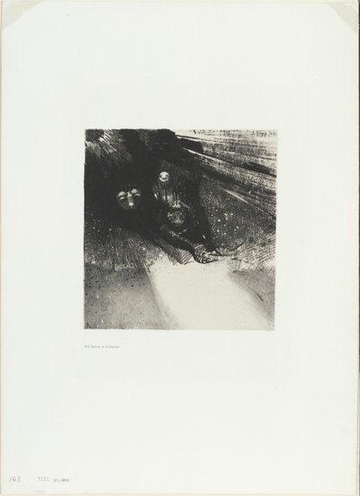 Larvas tan descoloridas y tan horribles, lámina 5 de 6 de Odilon Redon