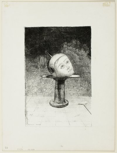 En el plato, lámina diez de En sueños de Odilon Redon