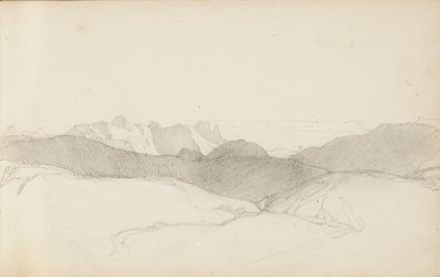 Página de un cuaderno de bocetos, "El País Vasco", 1862-63 de Odilon Redon