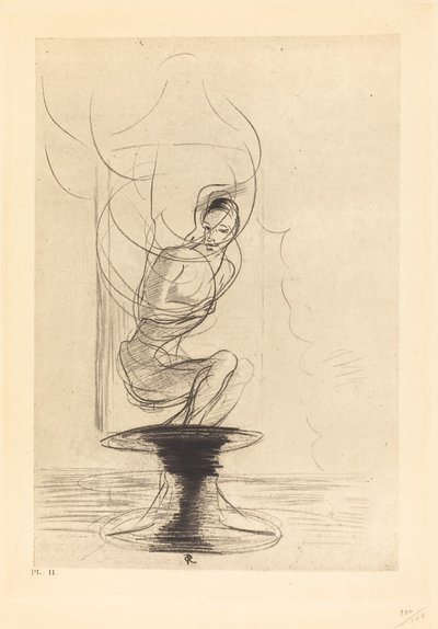 A veces se encuentra un viejo frasco que recuerda, de donde surge toda una vida un alma que regresa de Odilon Redon