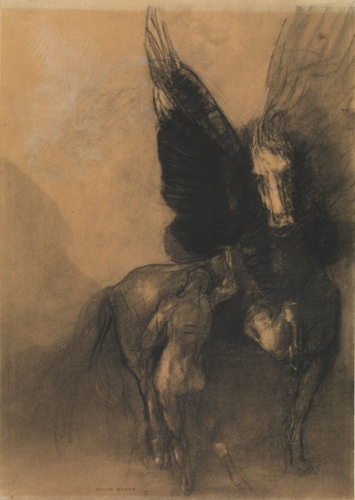 Pegaso y Belerofonte, c.1888 de Odilon Redon