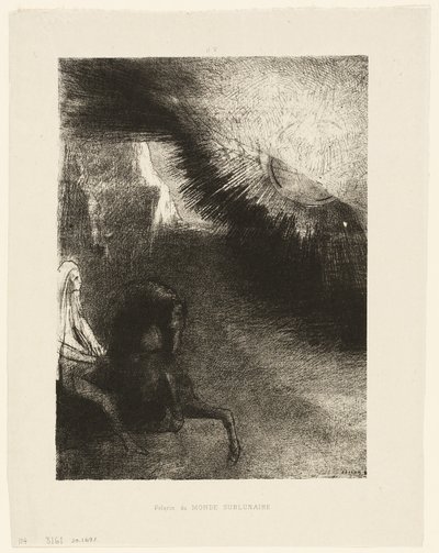 Peregrino del mundo sublunar, lámina 5 de 6 de Odilon Redon