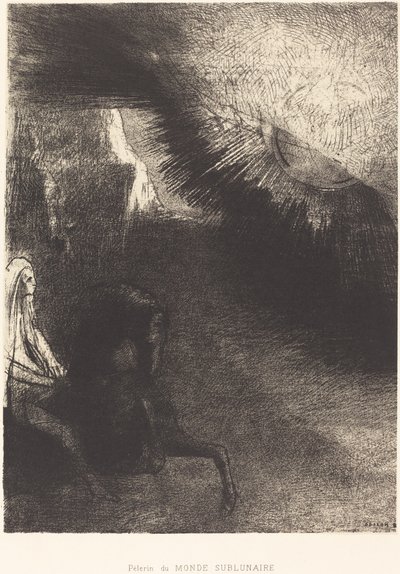 Peregrino del mundo sublunar de Odilon Redon