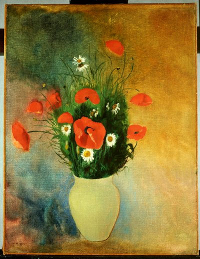 Amapolas y margaritas de Odilon Redon