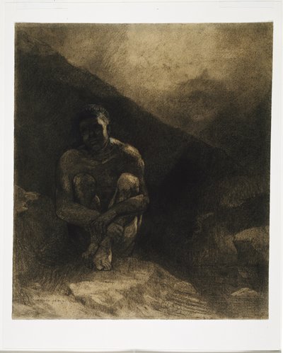 Hombre primitivo, 1872 de Odilon Redon
