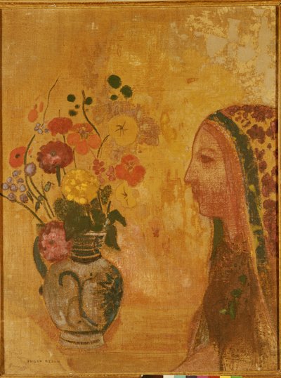 Perfil de una mujer de Odilon Redon