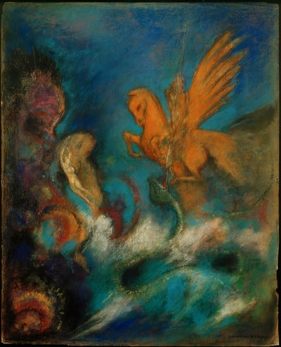 Roger y Angelika (Perseo y Andrómeda) de Odilon Redon