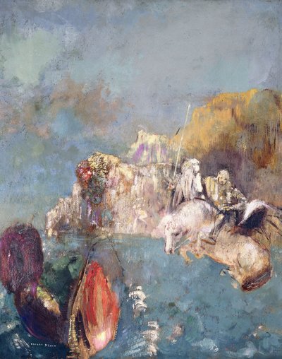 San Jorge y el dragón, 1909-1910 de Odilon Redon