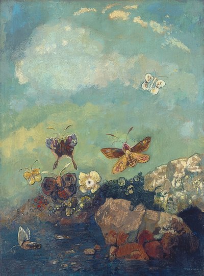 Mariposas. Hacia 1910 de Odilon Redon