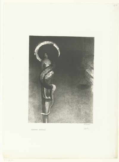 Slangenaureool Serpiente-Aureola (título sobre objeto) de Odilon Redon