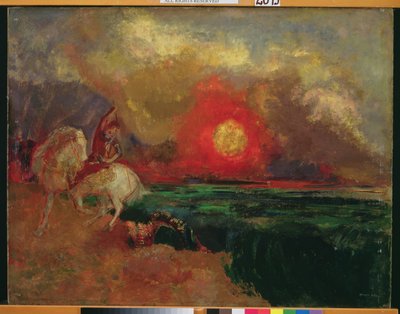 San Jorge y el Dragón de Odilon Redon