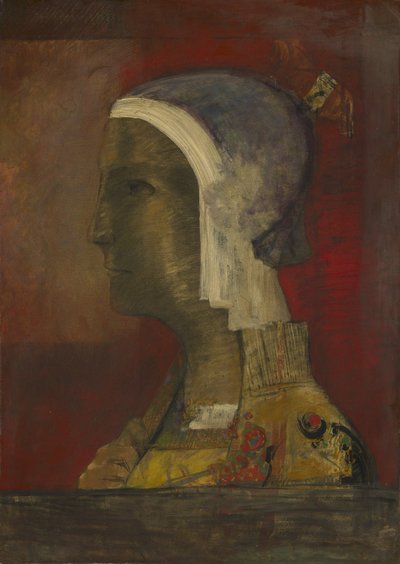 Cabeza simbólica, c.1890 de Odilon Redon