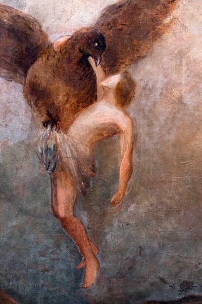 El rapto de Ganímedes, detalle, hacia 1910 (óleo sobre lienzo) de Odilon Redon