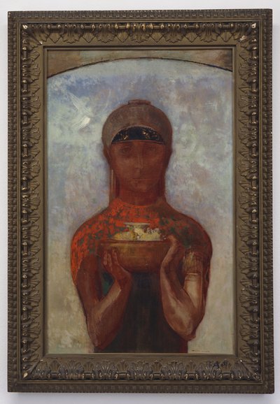 La copa del misterio, o Sibila, c.1890 de Odilon Redon