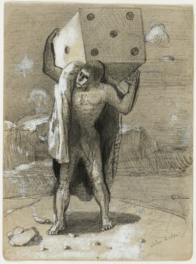 El dado, también llamado el peso de las pasiones de Odilon Redon