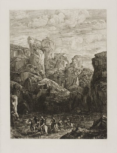 El Vado: Paisaje con Jinetes de Odilon Redon