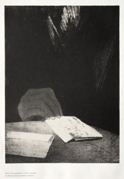 La Casa Embrujada: Era una Mano, Aparentemente Tan de Carne y Hueso Como la Mía, 1896 de Odilon Redon