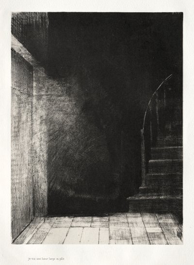 La casa encantada: Ambos vimos una gran luz pálida, 1896 de Odilon Redon