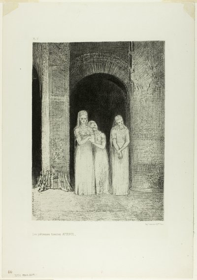 Las sacerdotisas esperaban, de Noche de Odilon Redon