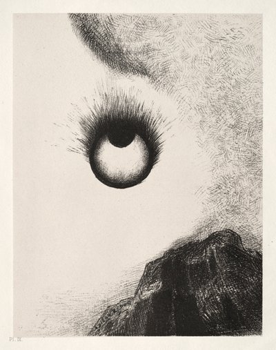 La Tentación de San Antonio Primera Serie: Por todas partes los ojos arden, 1888 de Odilon Redon