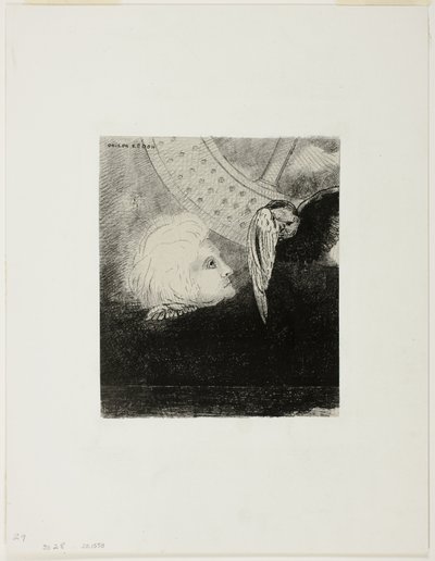 La rueda, lámina tres de En sueños de Odilon Redon