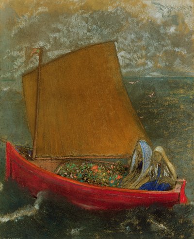 La vela amarilla, c.1905 (pastel sobre papel) de Odilon Redon