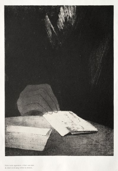 To All Appearances, It Was a Hand of Flesh and Blood Just Like My Own de Odilon Redon