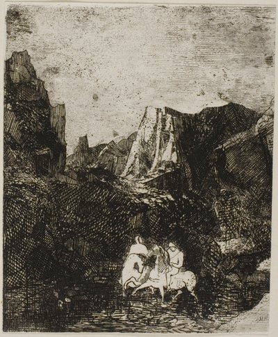 Dos pequeños jinetes de Odilon Redon