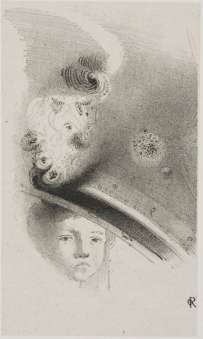 Litografía de prueba sin título de Odilon Redon