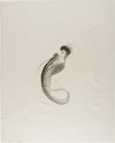 Litografía de prueba sin título de Odilon Redon