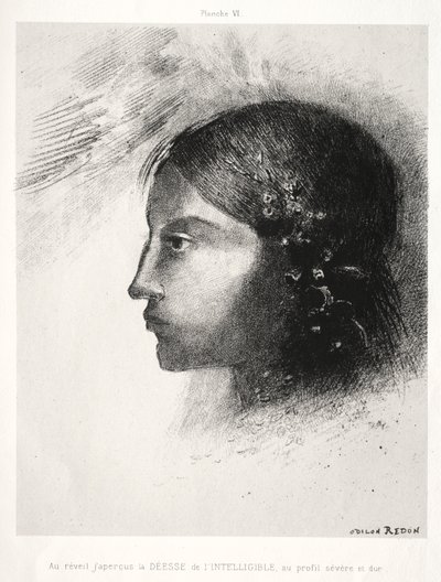 Al despertar vi a la diosa de lo inteligible con su perfil severo y duro de Odilon Redon