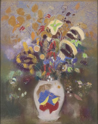 Vaso con guerrero japonés, 1905-1908 de Odilon Redon
