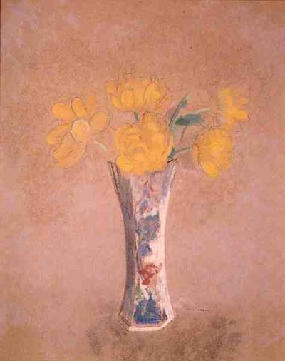 Jarrón de flores de Odilon Redon