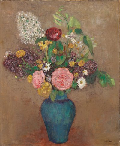 Jarrón con flores de Odilon Redon